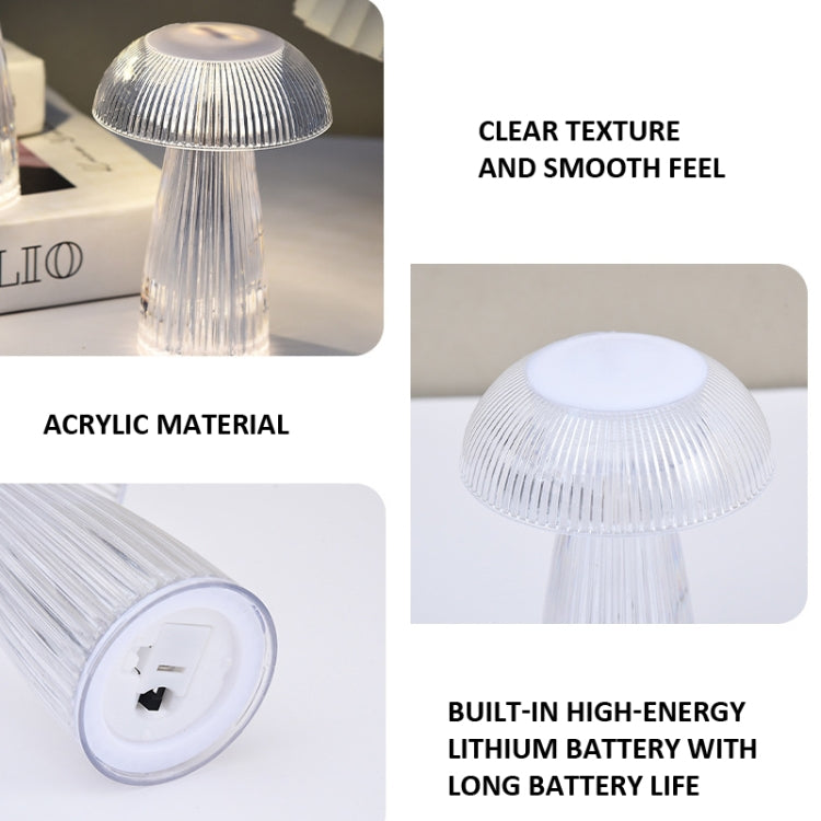 Mushroom Ambient Light Electronic Jellyfish Table Lamp Bedside Night Light, 9.4 x 13.7cm