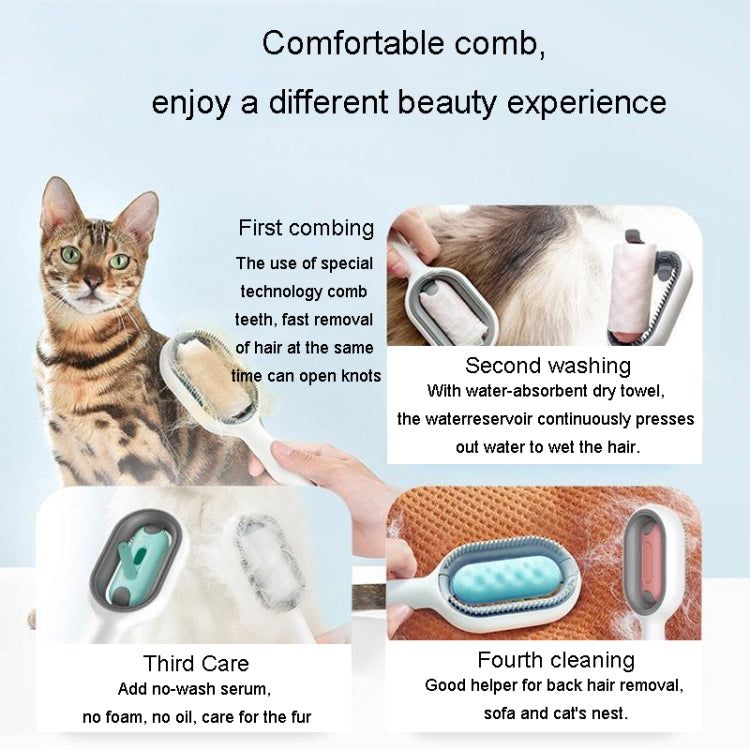 Pet Cats With Water Tank Hair Removal Comb Cleaning Hair Brush, Long Hair (Pink), Long Hair (Blue), Short Hair (Pink), Short Hair (Blue)