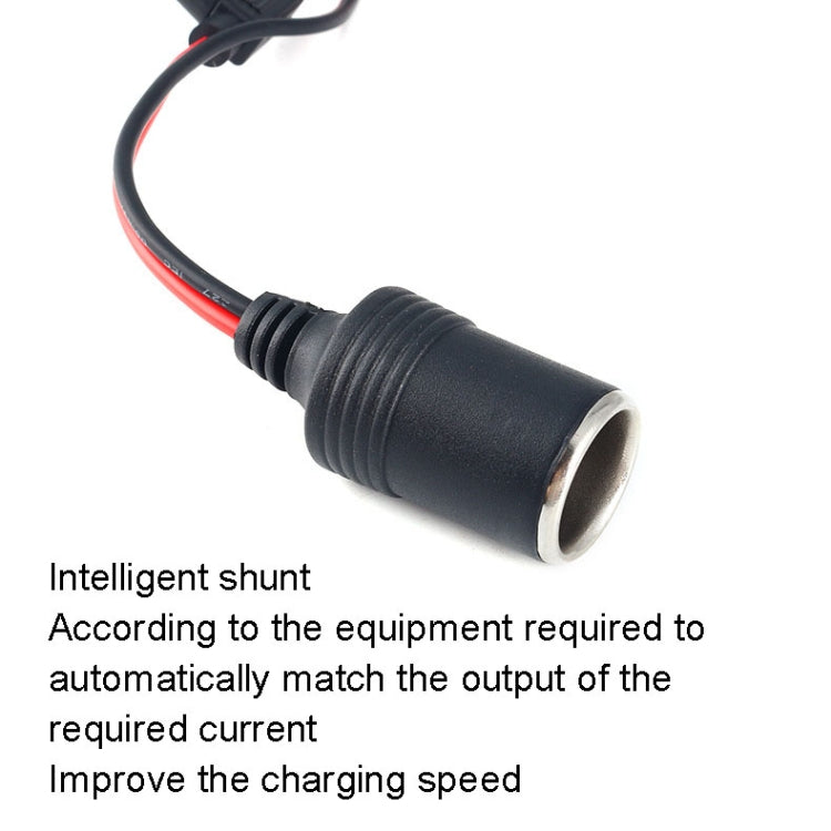Car Cigarette Lighter Female Socket With 20A Fuse Tube, 30cm, 50cm, 1m, 3m