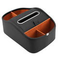 Cat Supplies Leather Storage Box Car Split Paper Tissue Box, Classic Black, Warm Beige