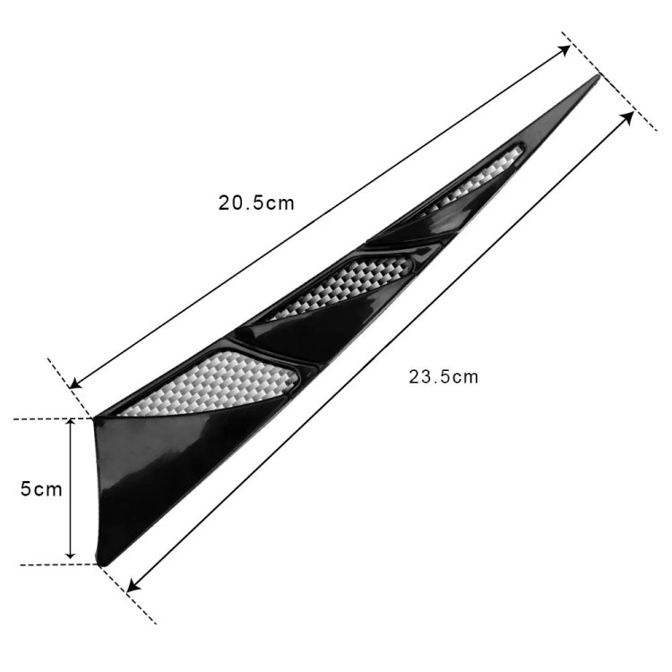1pair Car Modified Side Air Vent Shark Gill Spoiler Fender