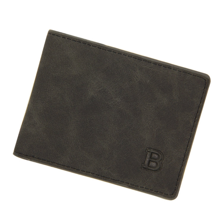 MenBense Men Short Wallet Retro Frosted Multi Card Wallet