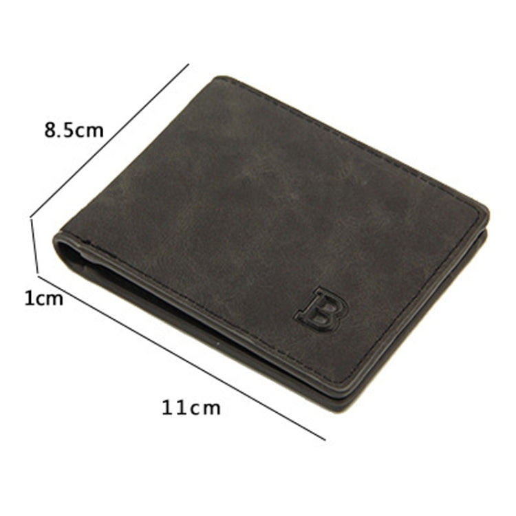 MenBense Men Short Wallet Retro Frosted Multi Card Wallet