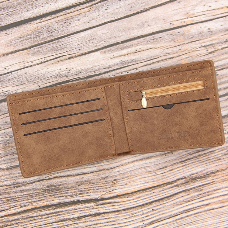MenBense Men Short Wallet Retro Frosted Multi Card Wallet