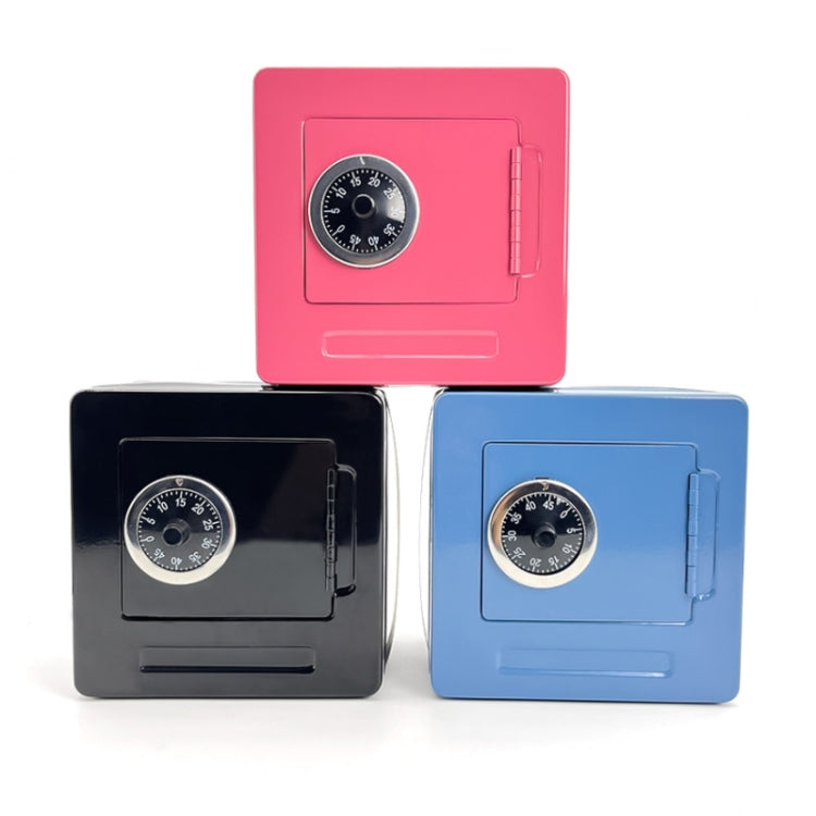 Portable  Metal Password Safe Cash Box Piggy Bank Money Organizer, Password Black, Password Pink, Password  Blue