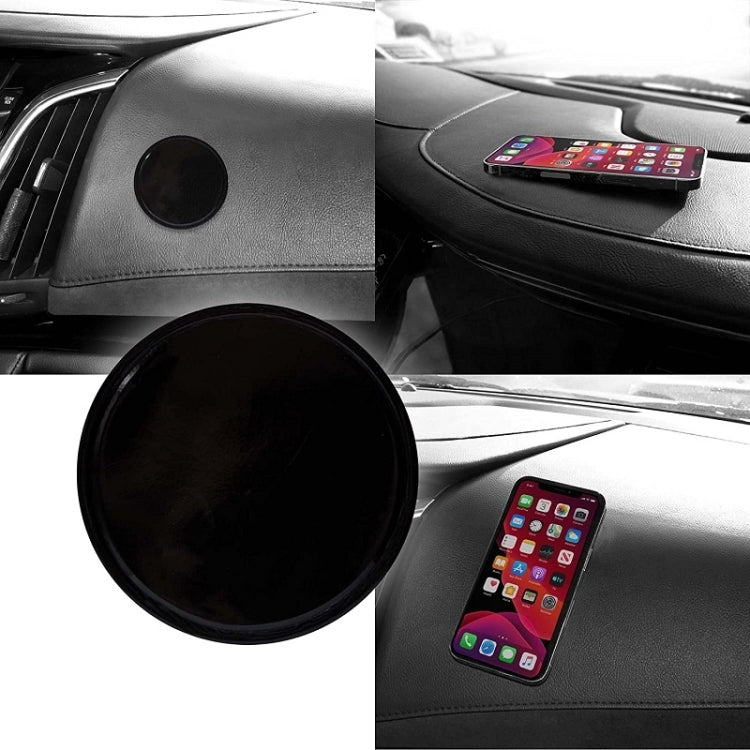 10pcs Vehicle Round Strong Sticky Non-slip PU Mat, 8cm