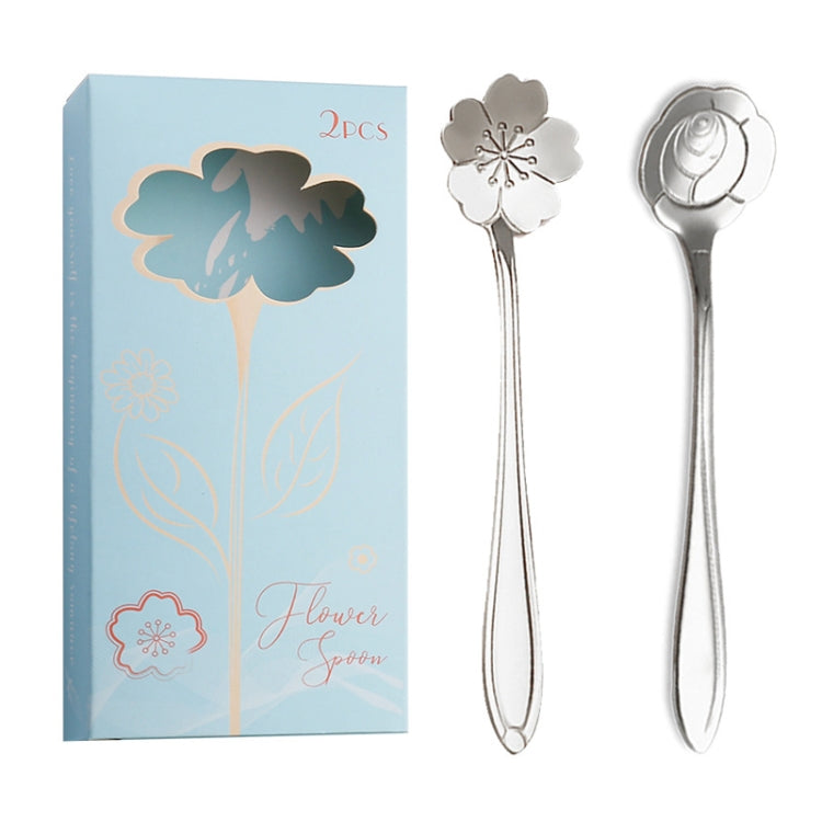 2pcs /Pack Stainless Steel Spoon And Fork Cutlery Set, Silver Spoon+Light Blue Box, Golden Spoon+Light Blue Box, Rose Gold Spoon+Light Blue Box, Colorful Spoons+Light Blue Box, Silver Spoon+Pink Box, Golden Spoon+Pink Box, Rose Gold Spoons+Pink Box    ...