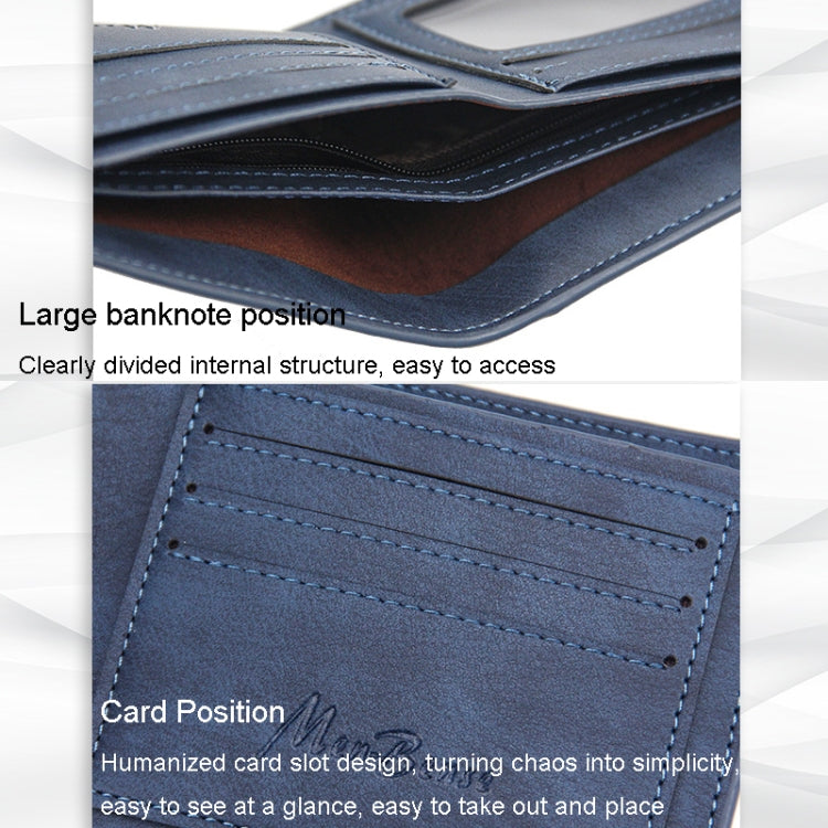 Menbense Men Short Wallet Casual Multi-Card Coin Purse