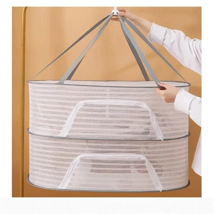 40 x 60cm  Foldable Drying Fishing Vegetables Fish Net Hanging Clothes Drying Storage Shelf, 1 Layer, 2 Layers, 3 Layers