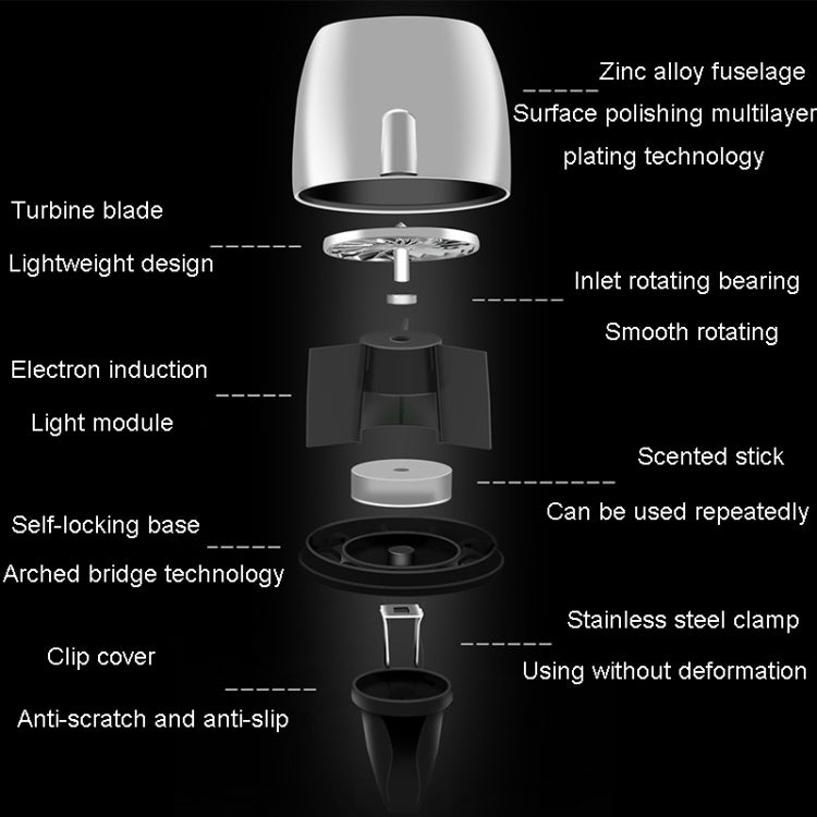 Car Fragrance Super Engine Car Air Conditioning Aroma Diffuser Outlet Ornament, Gray Titanium Red Light, Gray Titanium Blue Light, Bright Silver Red Light, Bright Silver Blue Light, Golden Red Light, Golden Blue Light