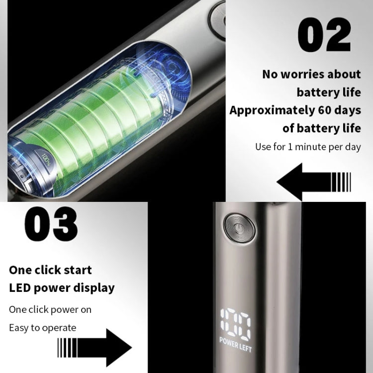 Men Electrical Shaver Portable Mini LED Digital Display Smart Shaving Razor