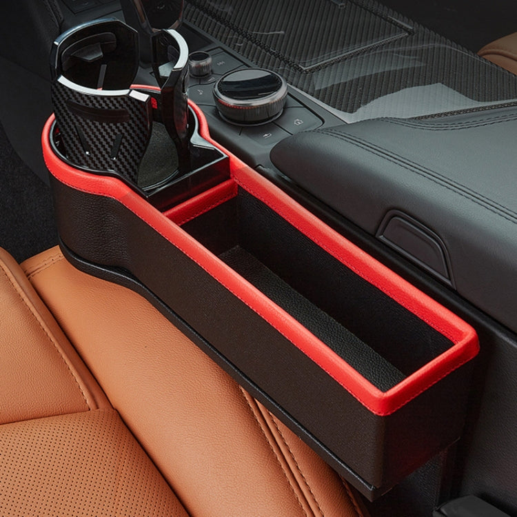 Car Seat Gap Storage Box Car Water Cup Holder Ashtray, Left Black Red, Left Carbon Fiber, Left Brown, Left Beige, Left Black, Right Black Red, Right Carbon Fiber, Right Brown, Right Beige, Right Black