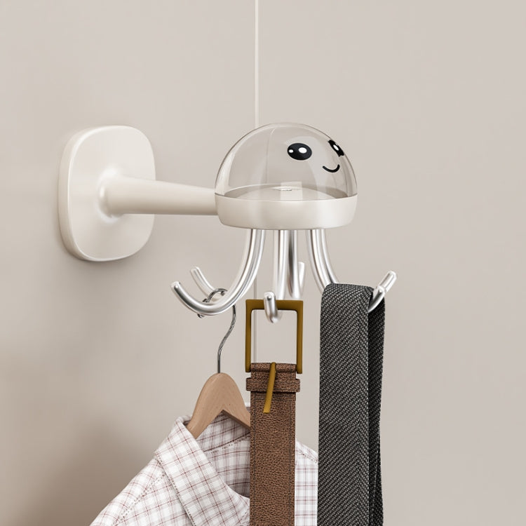 Multifunctional Six-claw 360-degree Rotating Hook Rack Kitchen Storage Seamless Punch-free Hooks
