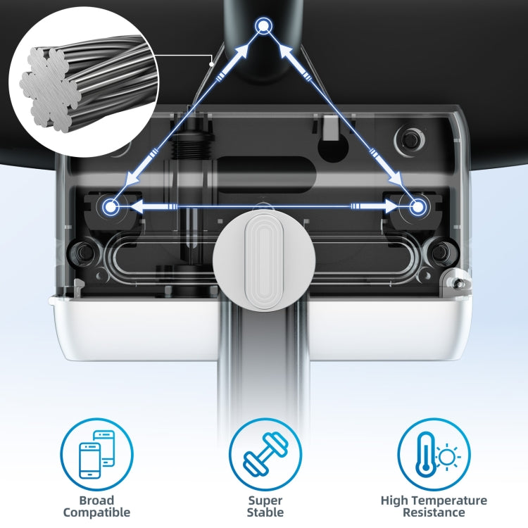 Car Rearview Mirror Phone Holder 360 Degree Rotation Smartphones Stand