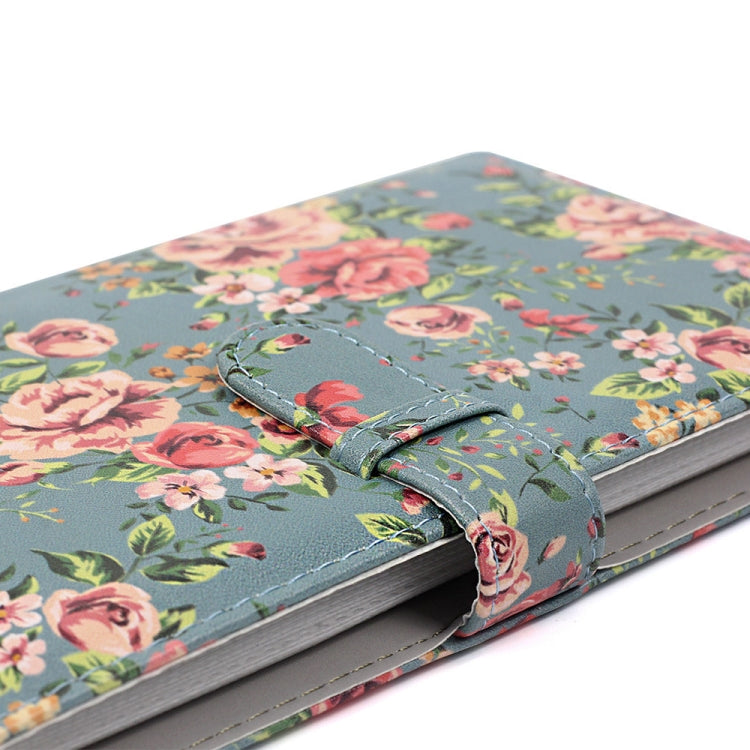 For Polaroid Mini11 3 Inch PU Photo Album Bank Card Stamp Storage Album, Oil Album, Fairy Palm Firebird, Watermelon Pink, Pink Bottom Rose, Blue Bottom Rose