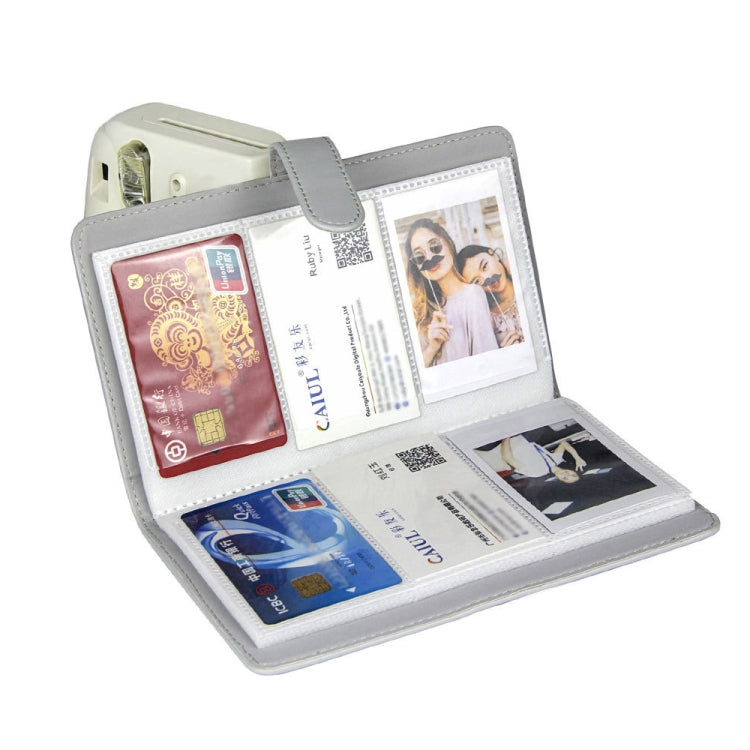 For Polaroid Mini11 3 Inch PU Photo Album Bank Card Stamp Storage Album, Oil Album, Fairy Palm Firebird, Watermelon Pink, Pink Bottom Rose, Blue Bottom Rose