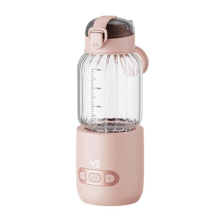 400ml  Wireless Instant Water Warmer Electric Kettle For Baby Formula With 15000 MAh Battery Capacity, 400ml 15000 MAh (Pink)