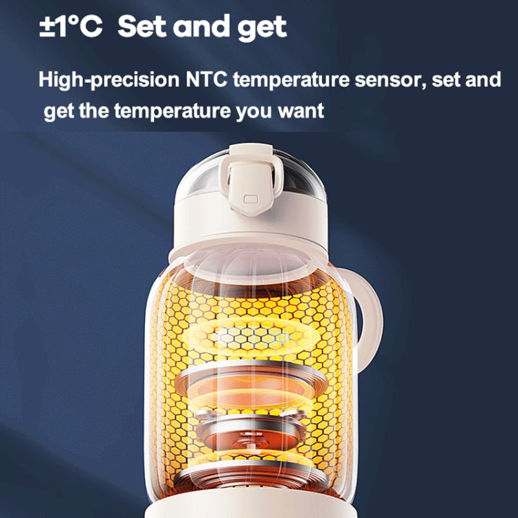 400ml  Wireless Instant Water Warmer Electric Kettle For Baby Formula With 15000 MAh Battery Capacity, 400ml 15000 MAh (Pink)