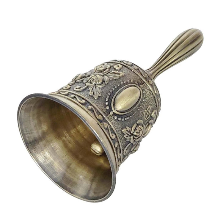 Rose Hand Shaking Bells Metal Crafts Ornaments Bar Bells, Tin, Bronze, Golden