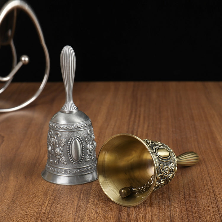 Rose Hand Shaking Bells Metal Crafts Ornaments Bar Bells, Tin, Bronze, Golden