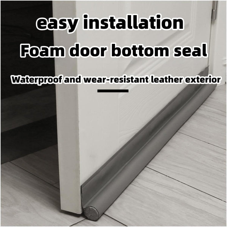 Door Bottom Seal Strip Door Seam Soundproof Windproof Sticker Door Foot Down Gap Self-Adhesive Blocking Strip, Unilateral Brown, Unilateral Black, Unilateral Gray