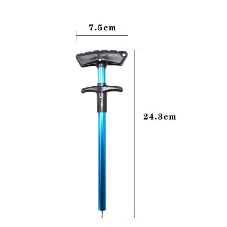 Aluminum Alloy Decoupler T-Shaped Fish Hook Remover Sea Fishing Equipment 24 X 7.5cm, Blue, Red, Gray, Blue+ Spring Rope, Red+ Spring Rope, Gray+Spring Rope
