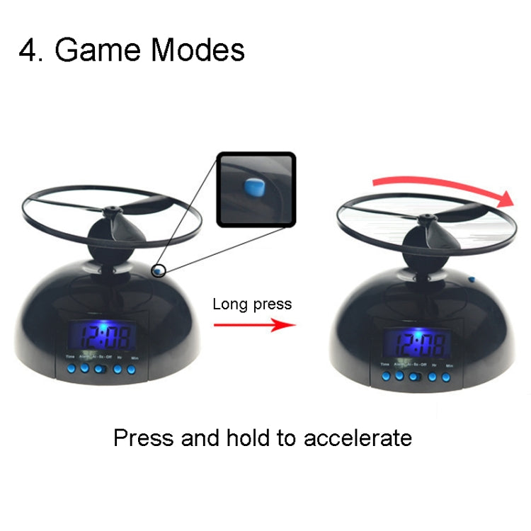 Student Multifunctional LED Flying Alarm Bells Lazy Flying Propeller Digital Alarm Clock