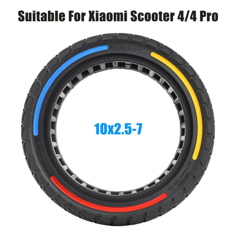 10 x 2.5-7 Inch Colorful Flick Off-Road Honeycomb Tires For Xiaomi Scooter 4 / 4 Pro, 10 x 2.5-7 (Red), 10 x 2.5-7 (Tricolor), 10 x 2.5-7 (Yellow)