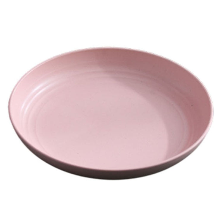 10 inch Wheat Straw Plastic Disk Round House Disk Fruit Plate, 10 inch