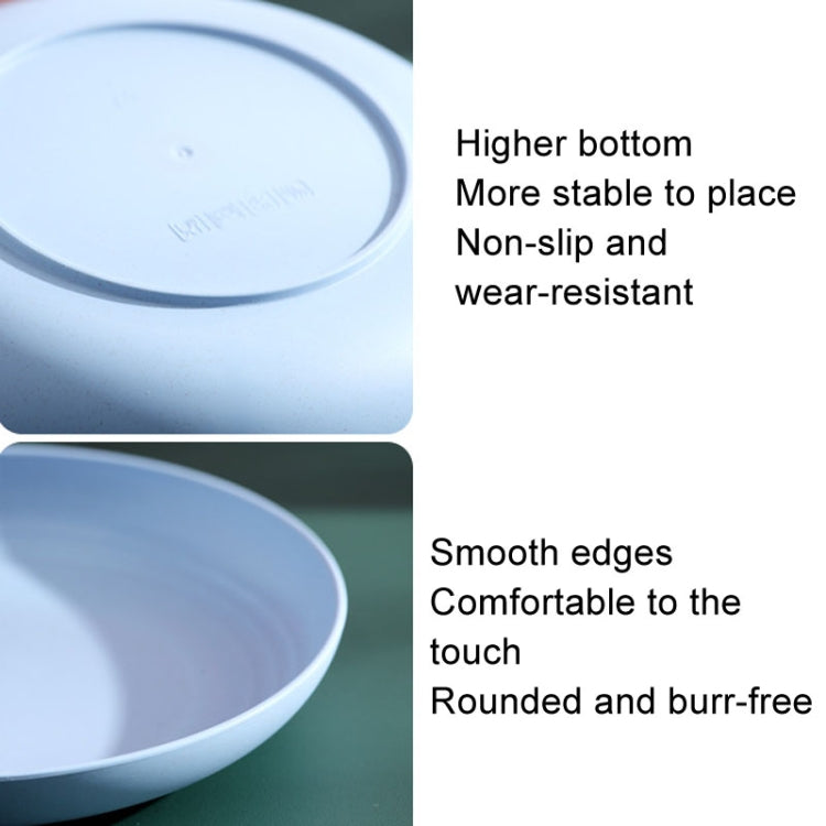 10 inch Wheat Straw Plastic Disk Round House Disk Fruit Plate, 10 inch
