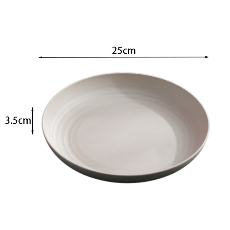 10 inch Wheat Straw Plastic Disk Round House Disk Fruit Plate, 10 inch