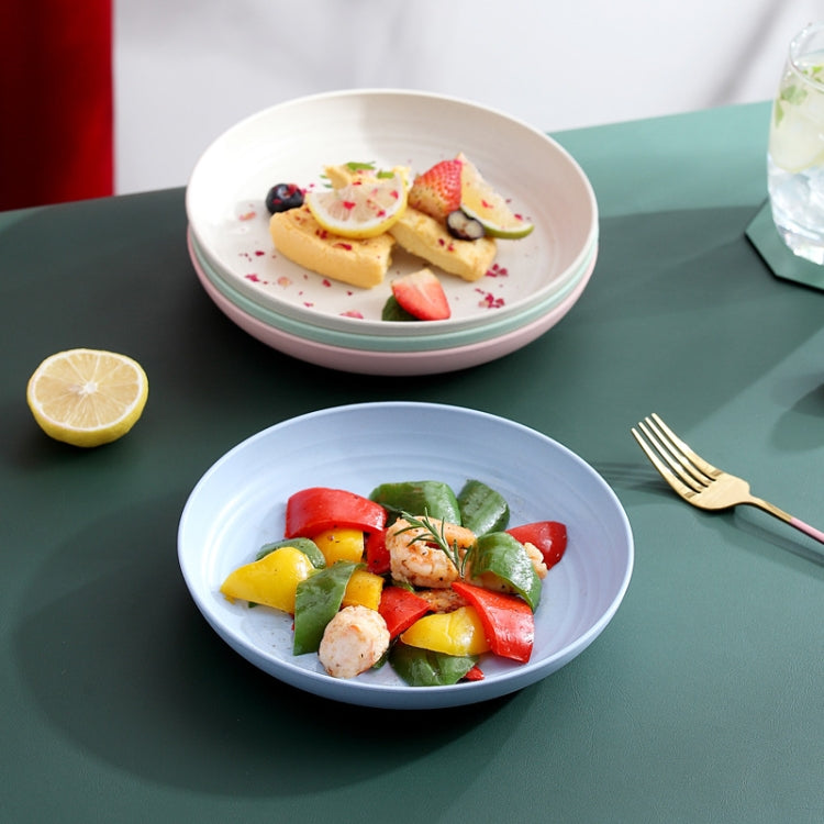 10 inch Wheat Straw Plastic Disk Round House Disk Fruit Plate, 10 inch