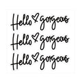 Hello gorgeous Car Stickers Inverted Rear Mirror Glass Sticker, Hello gorgeous
