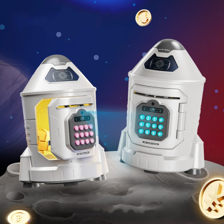 Childrens Astronaut Code Money Bank Cartoon Space Rocket Money Box Toys, Rocket