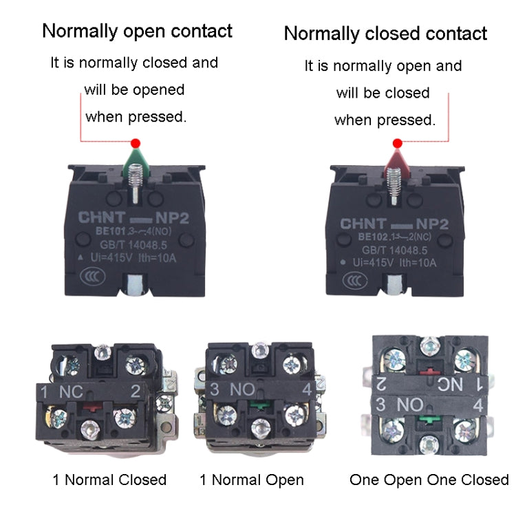 Pushbutton Switches With LED Light Silver Alloy Contact Push Button, CHINT NP2-BW3463/24V 2 NO, CHINT NP2-BW3462/220V 1 NC, CHINT NP2-BW3463/220V 2 NO, CHINT NP2-BW3361/24V 1 NO, CHINT NP2-BW3363/24V 2 NO, CHINT NP2-BW3361/220V 1 NO                    ...