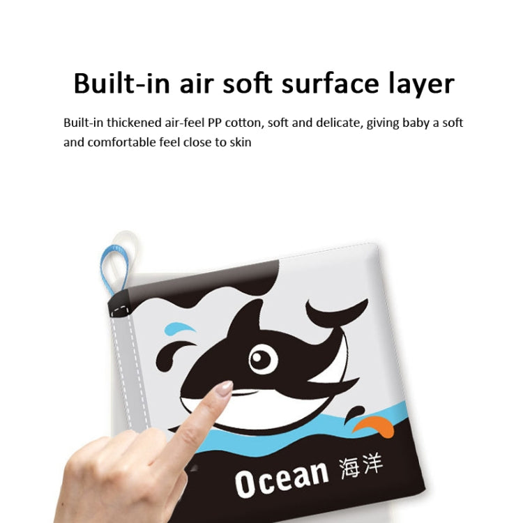 Baby Cloth Book Tear-proof Rustle Sound Quiet Books For Kids, Number, Black Red Transportation, Black and White Shape, Black and Red Animal, Farm Animals, Animal Cognition, Polar Animal, Number Cognition, Fruit Cognition, Transportation