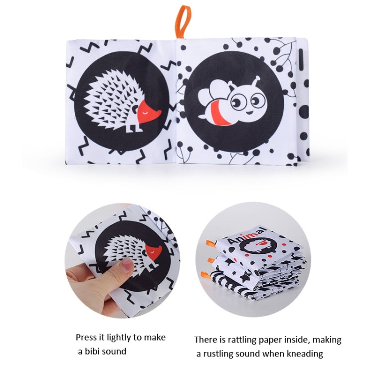 Baby Cloth Book Tear-proof Rustle Sound Quiet Books For Kids, Number, Black Red Transportation, Black and White Shape, Black and Red Animal, Farm Animals, Animal Cognition, Polar Animal, Number Cognition, Fruit Cognition, Transportation