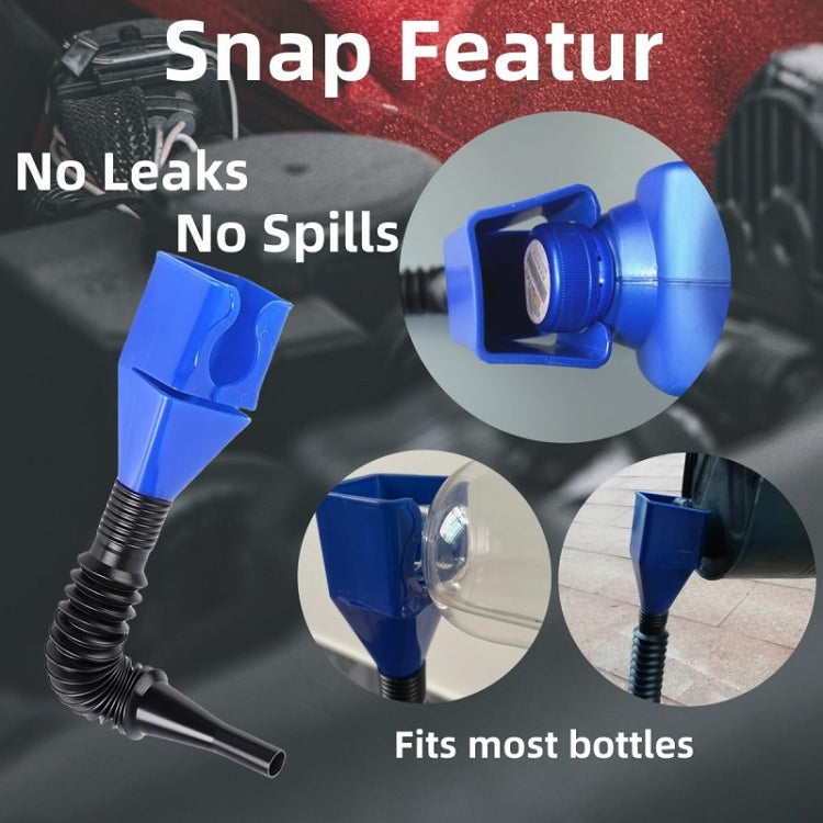 5pcs Plastic Refueling Funnel Portable Folding Telescopic Hose Hands-Free Bayonet
