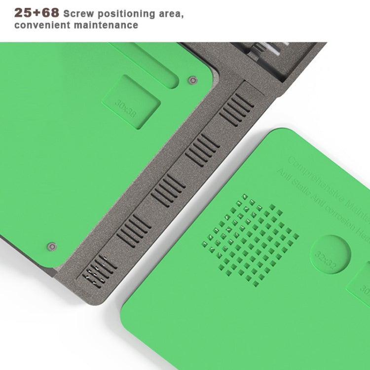 BAKU BA-692  2 In 1 Microscope Maintenance Insulation Pad Aluminum Alloy Silicone Work Mat