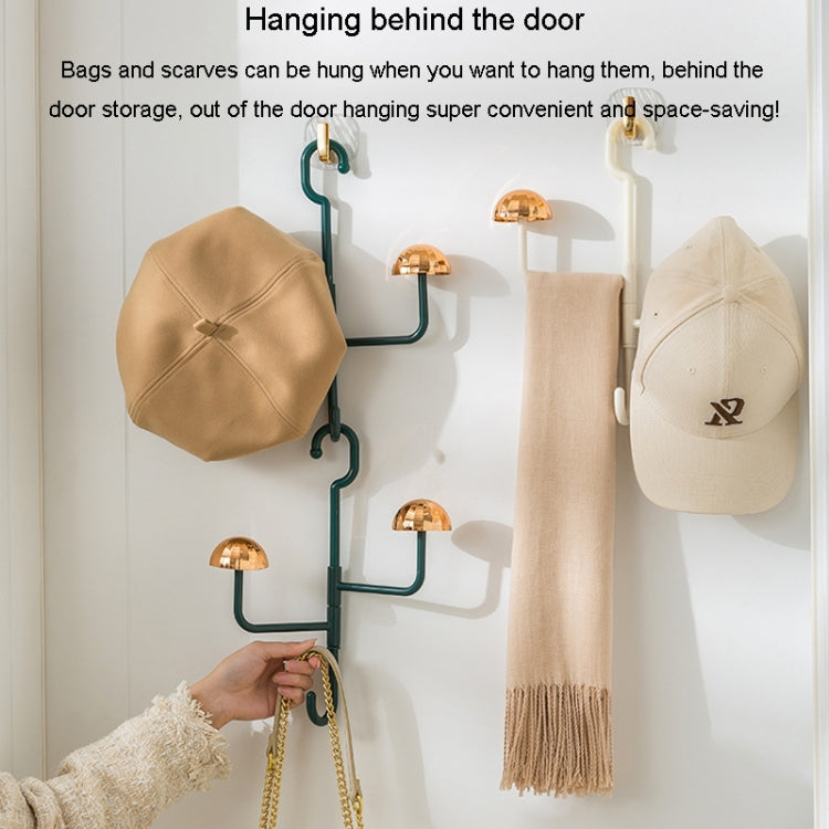 Mushroom Swivel Clothes Hat Rack No Punch No Trace Hooks Home Multifunctional Scarf Bag Storage Rack