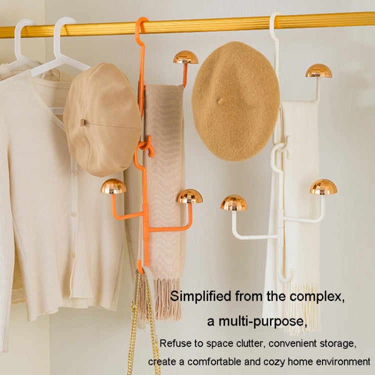 Mushroom Swivel Clothes Hat Rack No Punch No Trace Hooks Home Multifunctional Scarf Bag Storage Rack