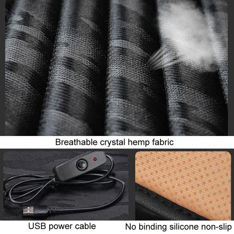 5V Car USB Interface Electric Heating Seat Cushion, Coffee, Gray, Black, Classic Black