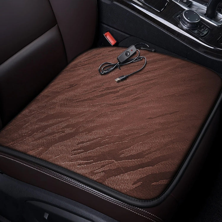 5V Car USB Interface Electric Heating Seat Cushion, Coffee, Gray, Black, Classic Black