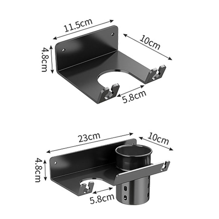 Bathroom Hair Dryer Rack Wall Mounted Soap Toiletries Shelf, With Hair Dryer Rack (White), With Hair Dryer Rack (Black), With Cup (White)