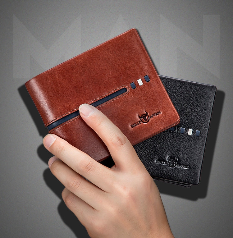BULL CAPTAIN 0200 Large-capacity First-layer Cowhide Multi-card Slot Wallet RFID Anti-theft Card Holder