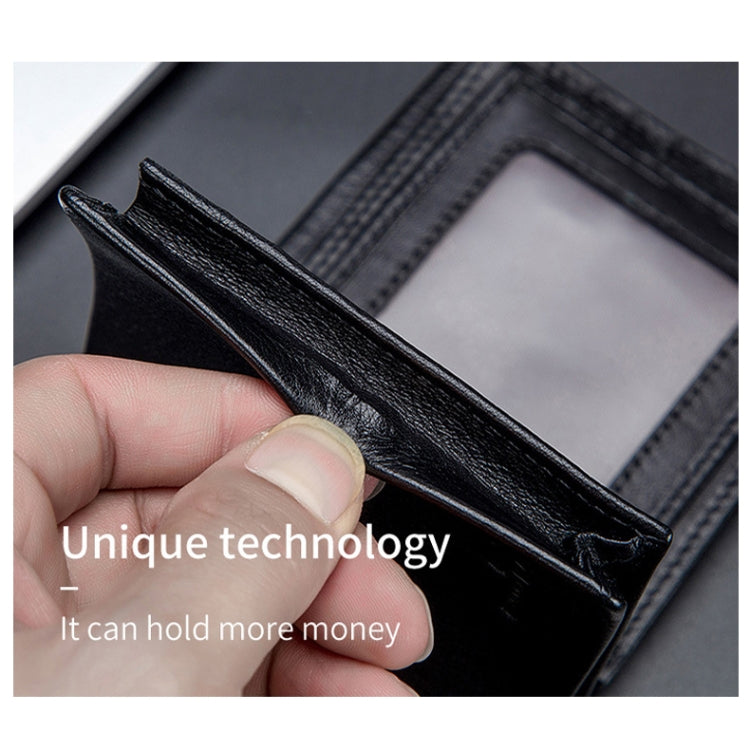 BULL CAPTAIN 0200 Large-capacity First-layer Cowhide Multi-card Slot Wallet RFID Anti-theft Card Holder