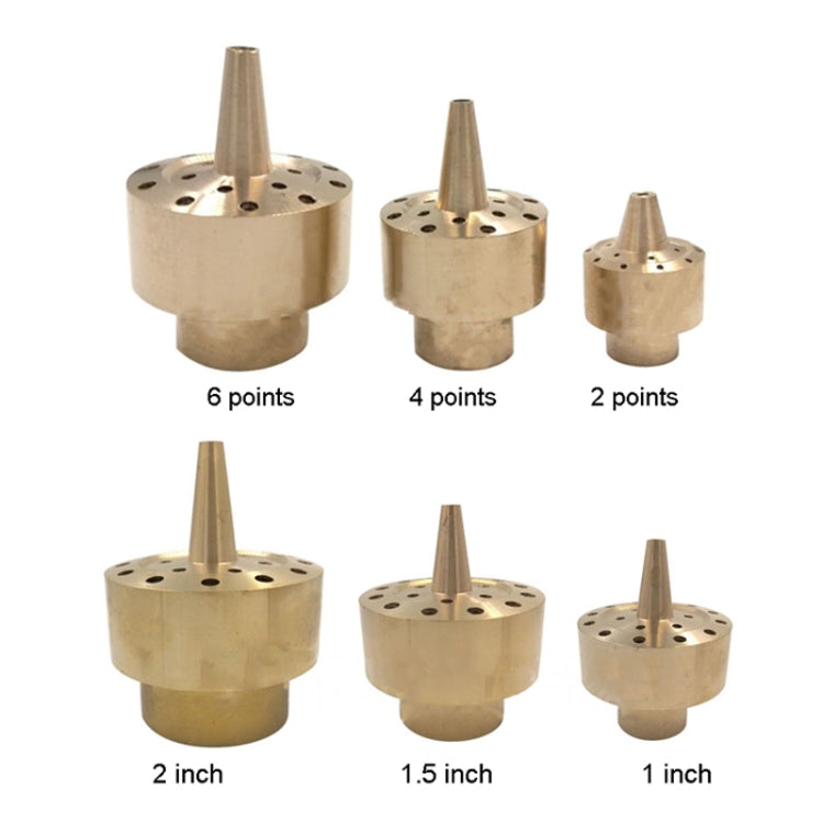 All Brass Flower Column Nozzle Inner Wire Garden Water Features Landscape Fountain Nozzle, 2 Points, DN15 4 Points, DN20 6 Points, DN25 1 inch, DN40 1.5 inch, DN50 2 inch