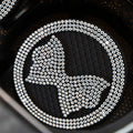 Car Multifunctional Anti-slip Coaster with Diamond Bow Crystal