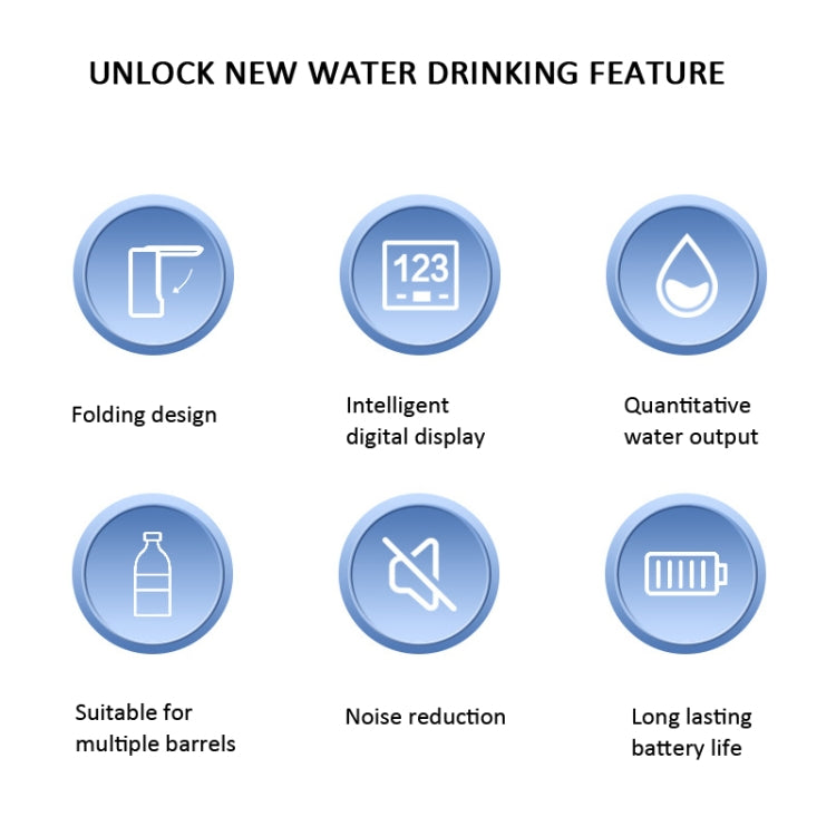 Digital Display Foldable Water Bottle Pump Electric Water Dispenser