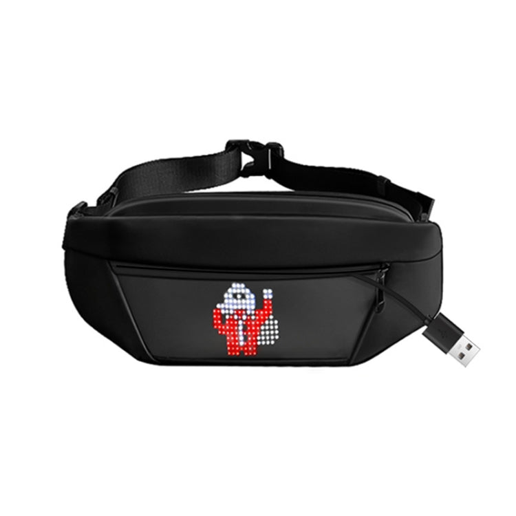 Bluetooth APP Oxford Cloth LED Pocket Outdoor Riding Color LED Waist Bag